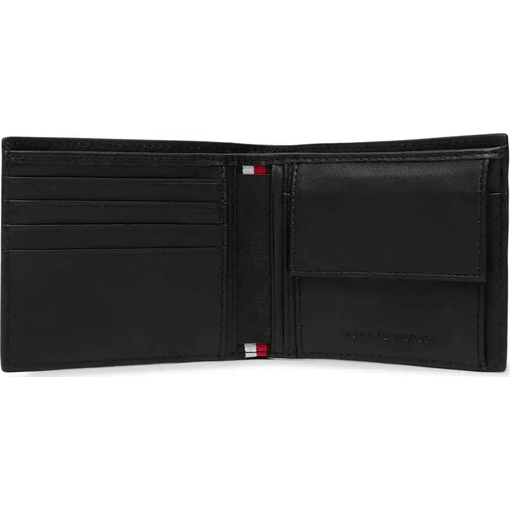 Product Tommy Hilfiger Men's Small Leather Wallet TH Emboss CC And Coin Black base image