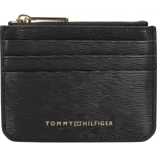 Product Tommy Hilfiger Women's Small Credit Card Holder TH Icon Card Holder Black base image