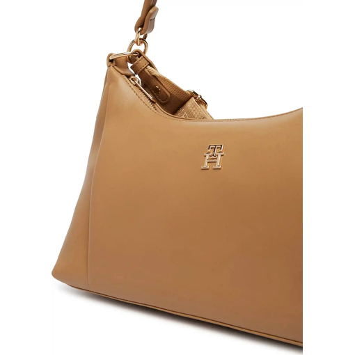 Product Tommy Hilfiger Γυναικεία Μεσαία Τσάντα Ώμου ΤΗ Essential Soft Cream Μπεζ base image