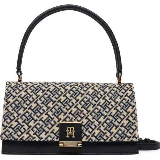 Product Tommy Hilfiger Γυναικεία Μεσαία Τσάντα Crossover ΤΗ Her Jacquard Σκούρο Μπλε base image