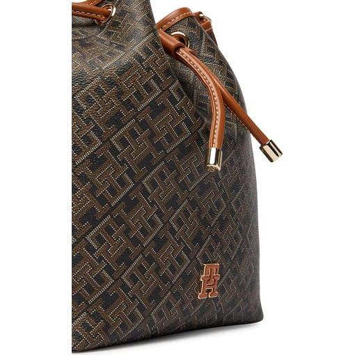 Product Tommy Hilfiger Γυναικεία Μεσαία Τσάντα Bucket TH Monoplay Bucket Le Μαύρο base image