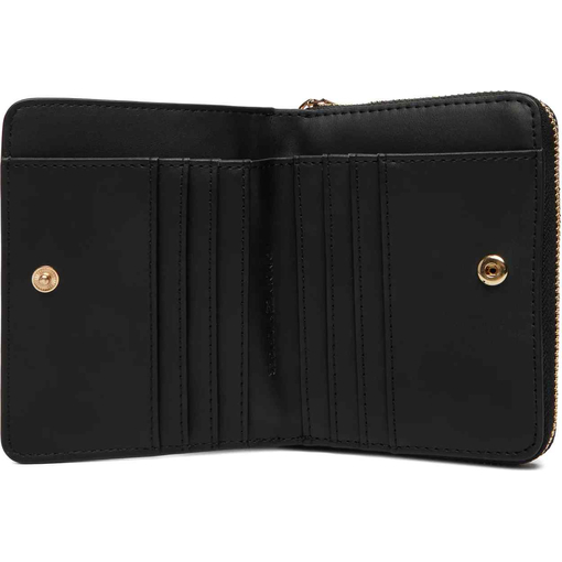 Product Tommy Hilfiger Women's Medium Wallet TH Icon Medium Zip-Around With Flap Mono Black base image