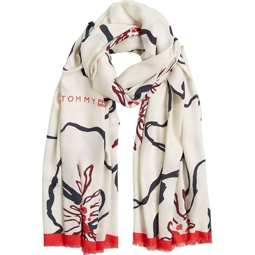 Product Tommy Hilfiger Γυναικείο Μεγάλο Φουλάρι Multi Floral Monogram Πολύχρωμο base image