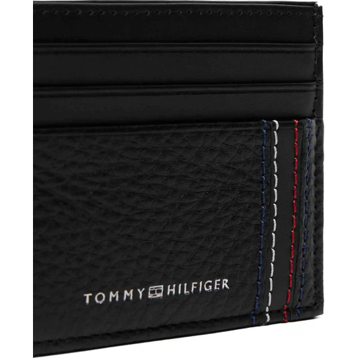 Product Tommy Hilfiger Men's Small Credit Card Holder Th Central CC Holder Black base image