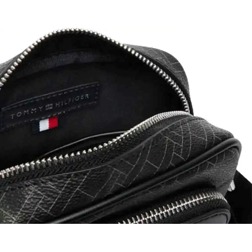 Product Tommy Hilfiger Ανδρική Μικρή Τσάντα Χιαστί TH Flag Monogram Mini Reporter Μαύρη base image