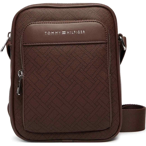 Product Tommy Hilfiger Ανδρική Μικρή Τσάντα Χιαστί TH Flag Monogram Mini Reporter Καφέ base image