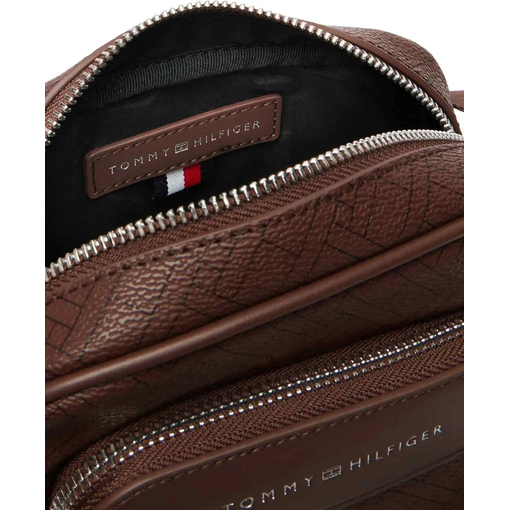 Product Tommy Hilfiger Ανδρική Μικρή Τσάντα Χιαστί TH Flag Monogram Mini Reporter Καφέ base image