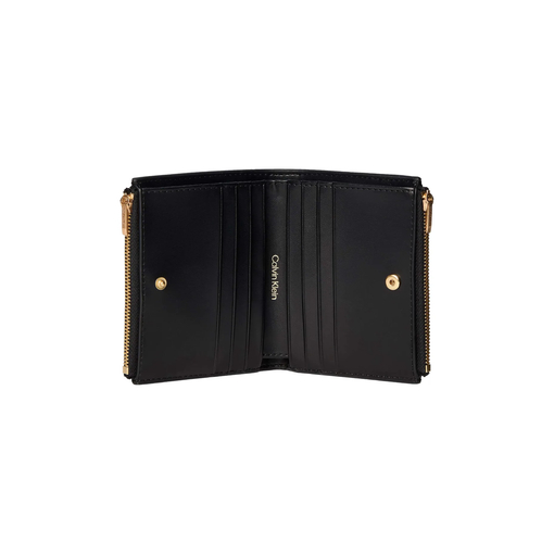 Product Calvin Klein Γυναικείο Μεσαίο Πορτοφόλι Coated Emblem Double-Zip Bifold Μαύρο base image