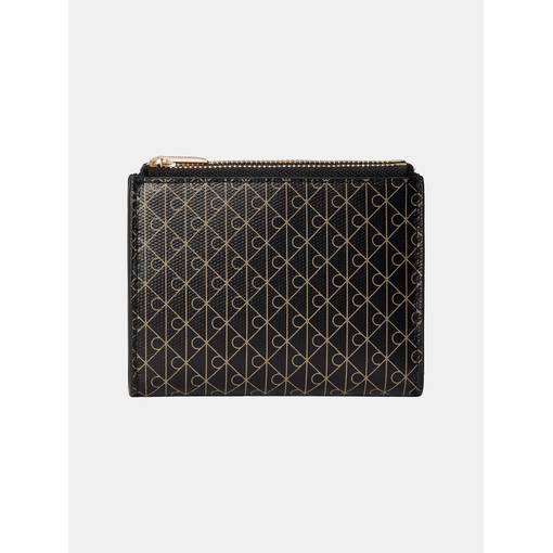 Product Calvin Klein Γυναικείο Μεσαίο Πορτοφόλι Coated Emblem Double-Zip Bifold Μαύρο base image