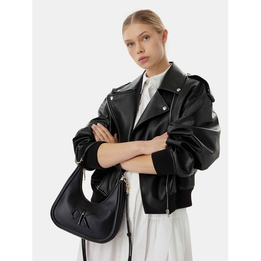 Product Calvin Klein Γυναικείο Μικρό Τσάντα Bold Ck Small Crescent Μαύρο base image