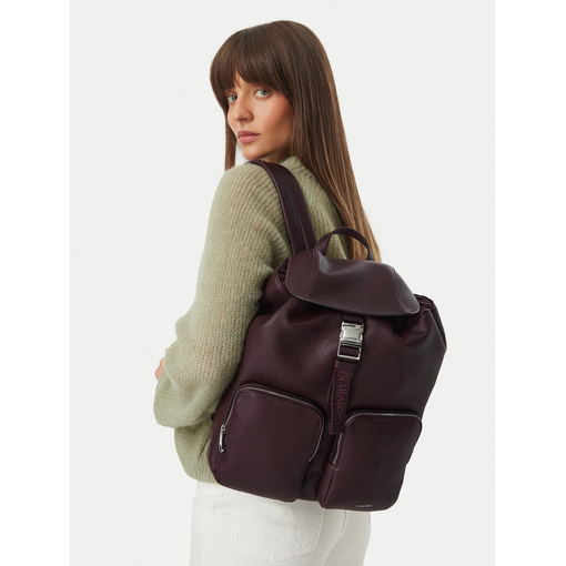 Product Calvin Klein Γυναικείο Μεγάλο Σακίδιο Plátis Weebbing Strap Flap Backpack Μπορντό base image