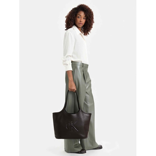 Product Calvin Klein Γυναικείο Μεγάλο Τσάντα Bold Ck Shopper Σκούρο Καφέ base image