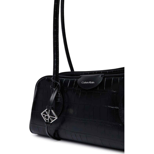 Product Calvin Klein Women's Small Shoulder Bag Emblem Trio Croco Shoulder Bag Black base image