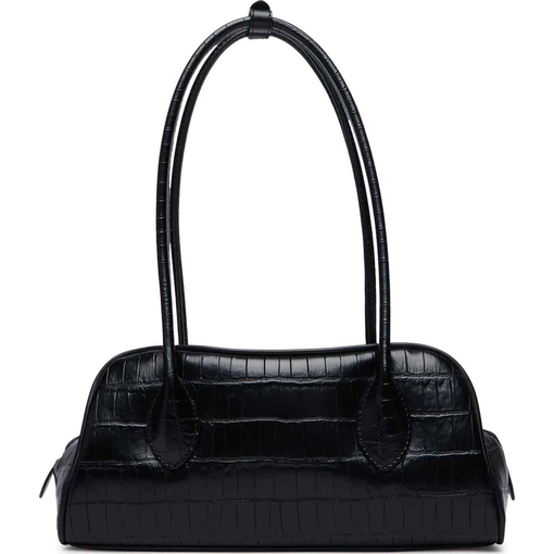 Product Calvin Klein Women's Small Shoulder Bag Emblem Trio Croco Shoulder Bag Black base image