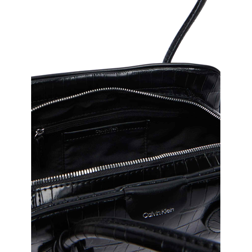 Product Calvin Klein Women's Small Shoulder Bag Emblem Trio Croco Shoulder Bag Black base image