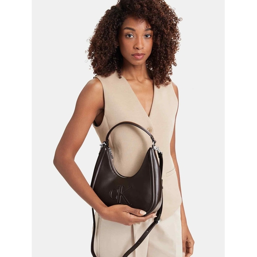 Product Calvin Klein Γυναικείο Μικρό Τσάντα Bold Ck Small Crescent Bag Καφέ base image