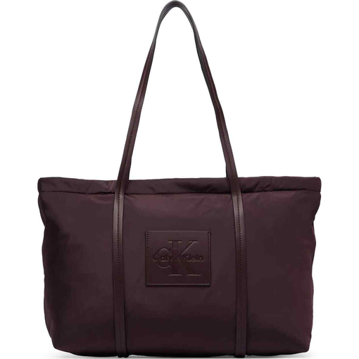Product Calvin Klein Women's Medium Nylon Tote, Burgundy base image