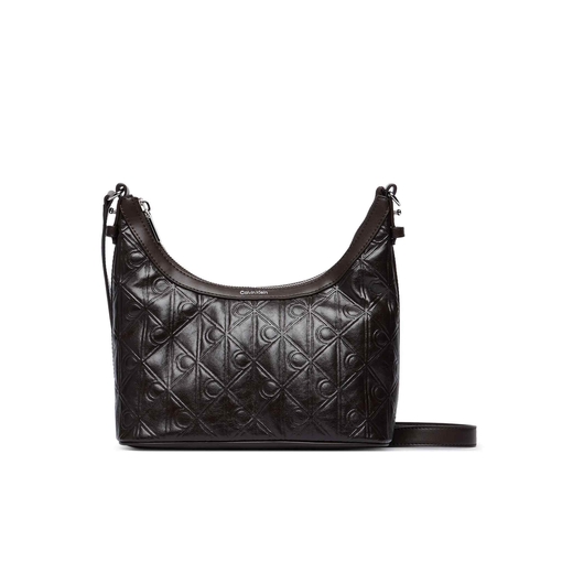 Product Calvin Klein Γυναικείο Μεσαίο Τσάντα Emblem Aop Debossed Shoulder Bag Καφέ base image