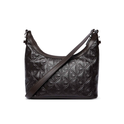 Product Calvin Klein Γυναικείο Μεσαίο Τσάντα Emblem Aop Debossed Shoulder Bag Καφέ base image