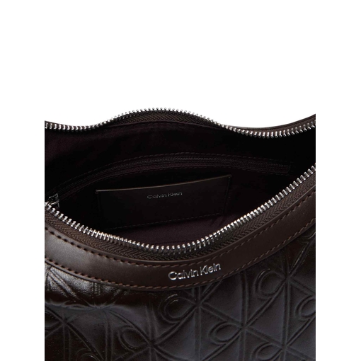 Product Calvin Klein Γυναικείο Μεσαίο Τσάντα Emblem Aop Debossed Shoulder Bag Καφέ base image