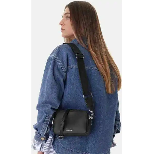 Product Calvin Klein Women's Small Camera Bag Webbing Double Strap Black base image