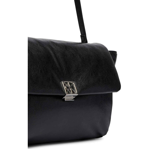 Product Calvin Klein Women's Medium Bag Emblem HW Padded Satchel Black base image