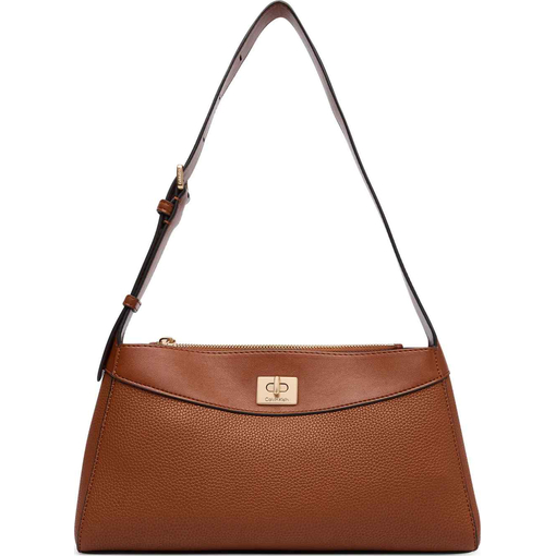Product Calvin Klein Women's Small Mix Media Shoulder Bag, Brown base image