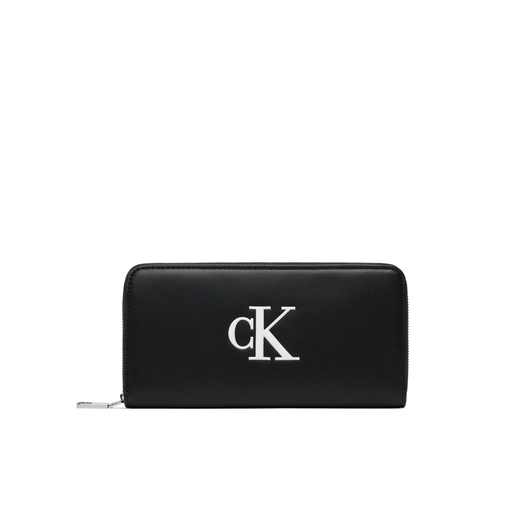 Product Calvin Klein Women's Large Wallet, Bold CK Long Zip-Around, Black base image