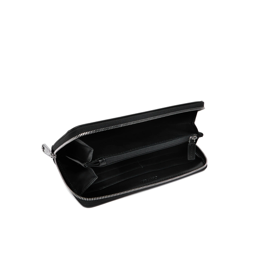 Product Calvin Klein Women's Large Wallet, Bold CK Long Zip-Around, Black base image
