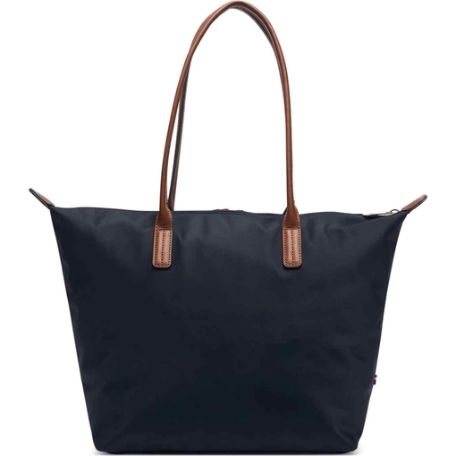 Product Tommy Hilfiger Women's Large Popette Tote Corp Tote Bag, Dark Blue base image