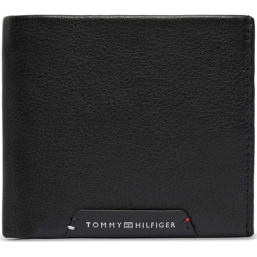 Product Tommy Hilfiger Men's Small Wallet TH Corp CC Flap and Coin, Black base image