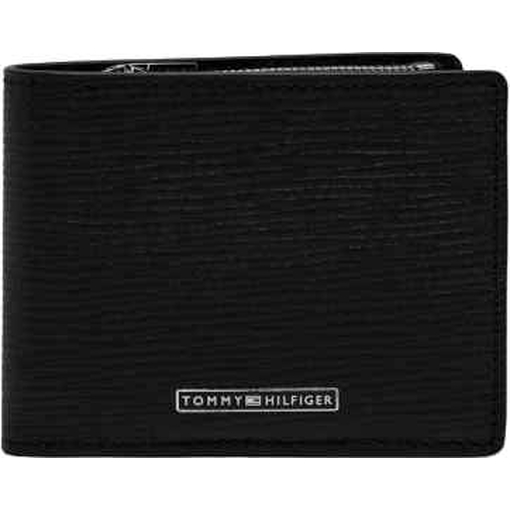 Product Tommy Hilfiger Men's Small TH Business Saffiano Zip CC & Coin Wallet, Black base image