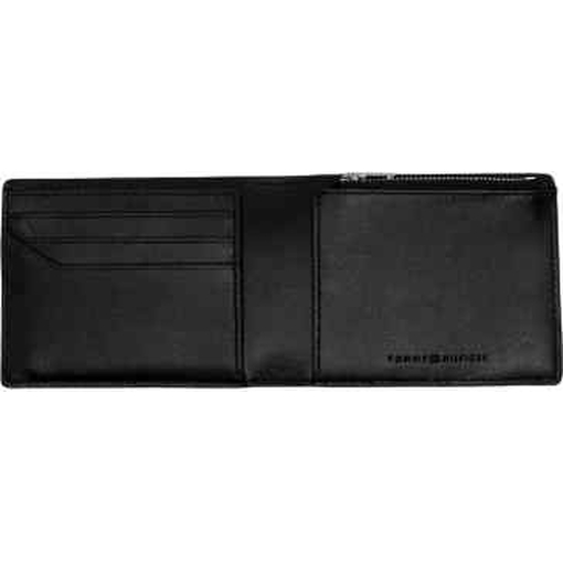 Product Tommy Hilfiger Men's Small TH Business Saffiano Zip CC & Coin Wallet, Black base image