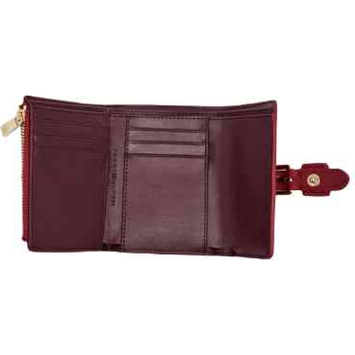 Product Tommy Hilfiger Women's Small TH Buckle Trifold Wallet, Red base image