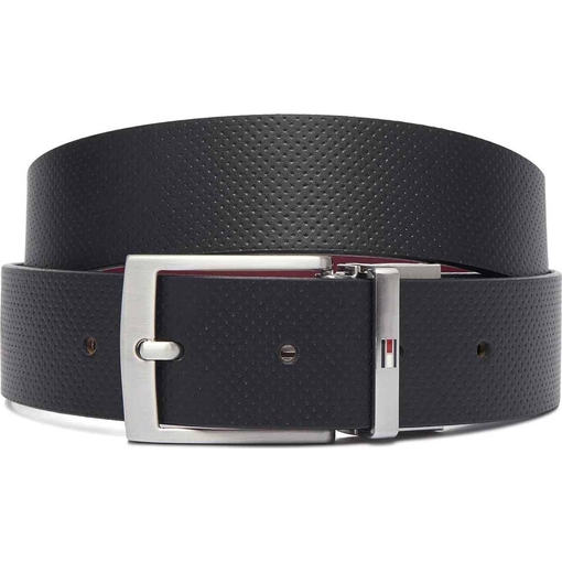 Product Tommy Hilfiger Ανδρική Μεσαία Ζώνη Διπλής Όψης Adan Rev 3.5 Pebble Μαύρο/Μπορντώ 85cm base image