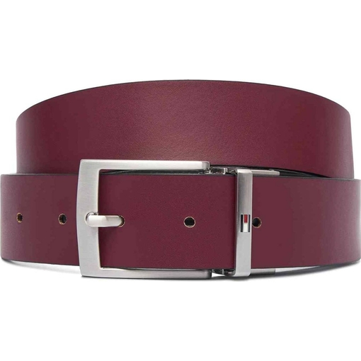 Product Tommy Hilfiger Ανδρική Μεσαία Ζώνη Διπλής Όψης Adan Rev 3.5 Pebble Μαύρο/Μπορντώ 95cm base image