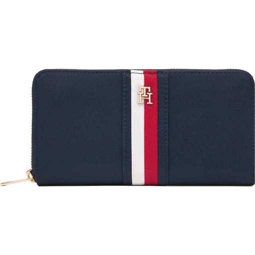 Product Tommy Hilfiger Women's Large Wallet TH Icon Large Zip-Around Nylon Corp Dark Blue base image