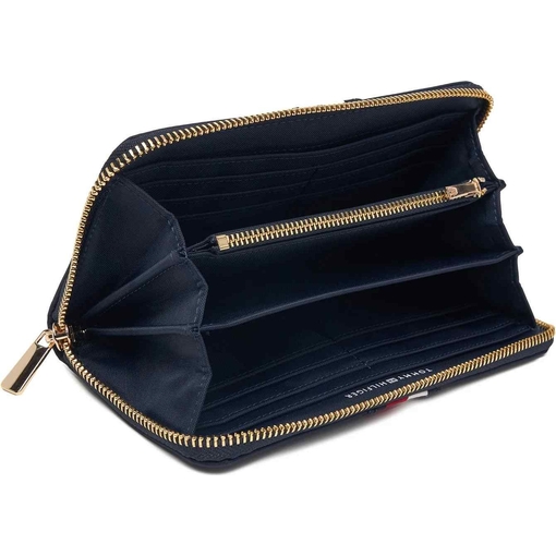 Product Tommy Hilfiger Women's Large Wallet TH Icon Large Zip-Around Nylon Corp Dark Blue base image