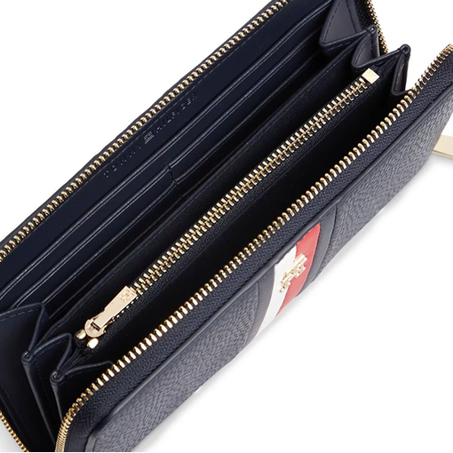 Product Tommy Hilfiger Women's Large Wallet TH Hilfiger Icon Continental Zip-Around Dark Blue base image