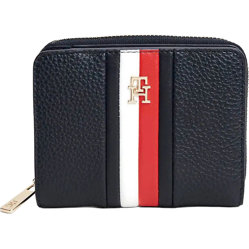 Product Tommy Hilfiger Women's Medium Wallet TH Icon Medium Zip-Around With Flap Corp Dark Blue base image