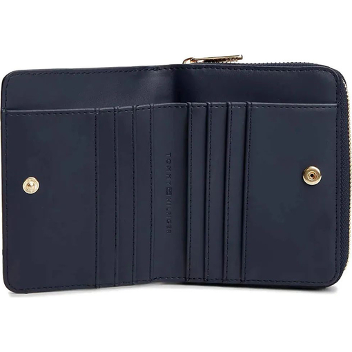 Product Tommy Hilfiger Women's Medium Wallet TH Icon Medium Zip-Around With Flap Corp Dark Blue base image
