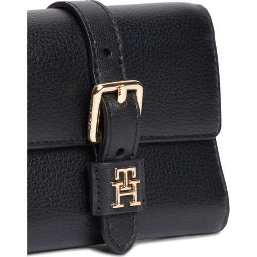 Product Tommy Hilfiger Women's Small TH Buckle Trifold Wallet, Black base image