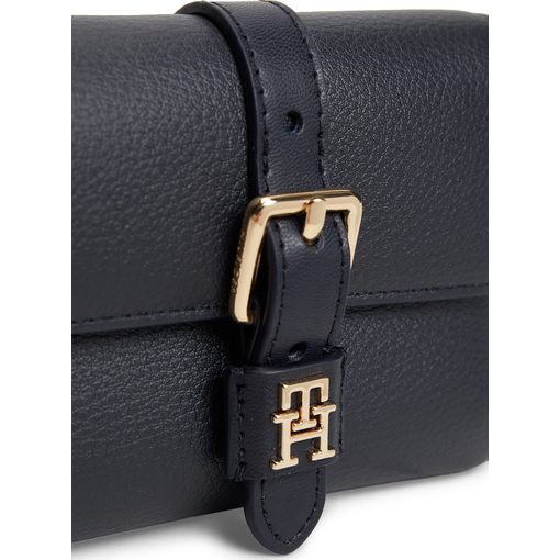 Product Tommy Hilfiger Women's Small TH Buckle Trifold Wallet, Black base image
