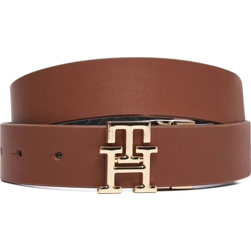 Product Tommy Hilfiger Γυναικεία Μεσαία Ζώνη Διπλής Όψης TH Logo 3.0 Mono Rev Καφέ/Μαύρο 95cm base image