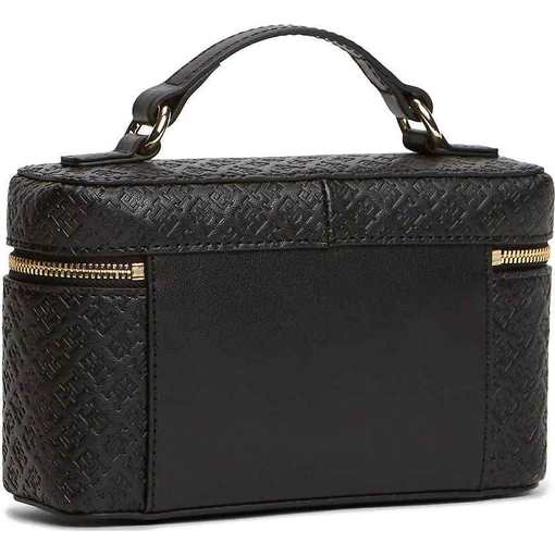 Product Tommy Hilfiger Women's Small Crossbody Bag TH Icon Chain Vanity Bag Mono Black base image