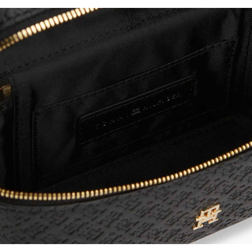 Product Tommy Hilfiger Women's Small Crossbody Bag TH Icon Chain Vanity Bag Mono Black base image