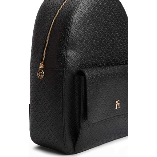 Product Tommy Hilfiger Women's Medium TH Icon Backpack, Mono, Black base image