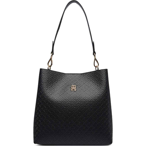 Product Tommy Hilfiger Women's Medium Shoulder Bag TH Icon Shoulder Bag Mono Black base image