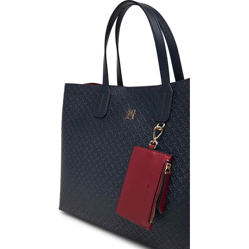 Product Tommy Hilfiger Women's Large TH Tote Icon Satchel Monogram Space Blue base image