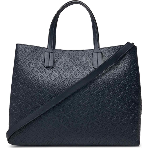 Product Tommy Hilfiger Women's Large TH Tote Icon Satchel Monogram Space Blue base image